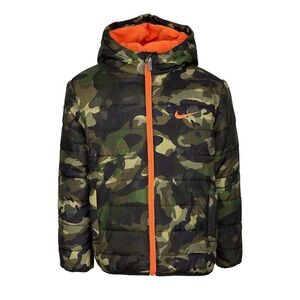 Nike Kids Camouflage Jacket with Orange Accents